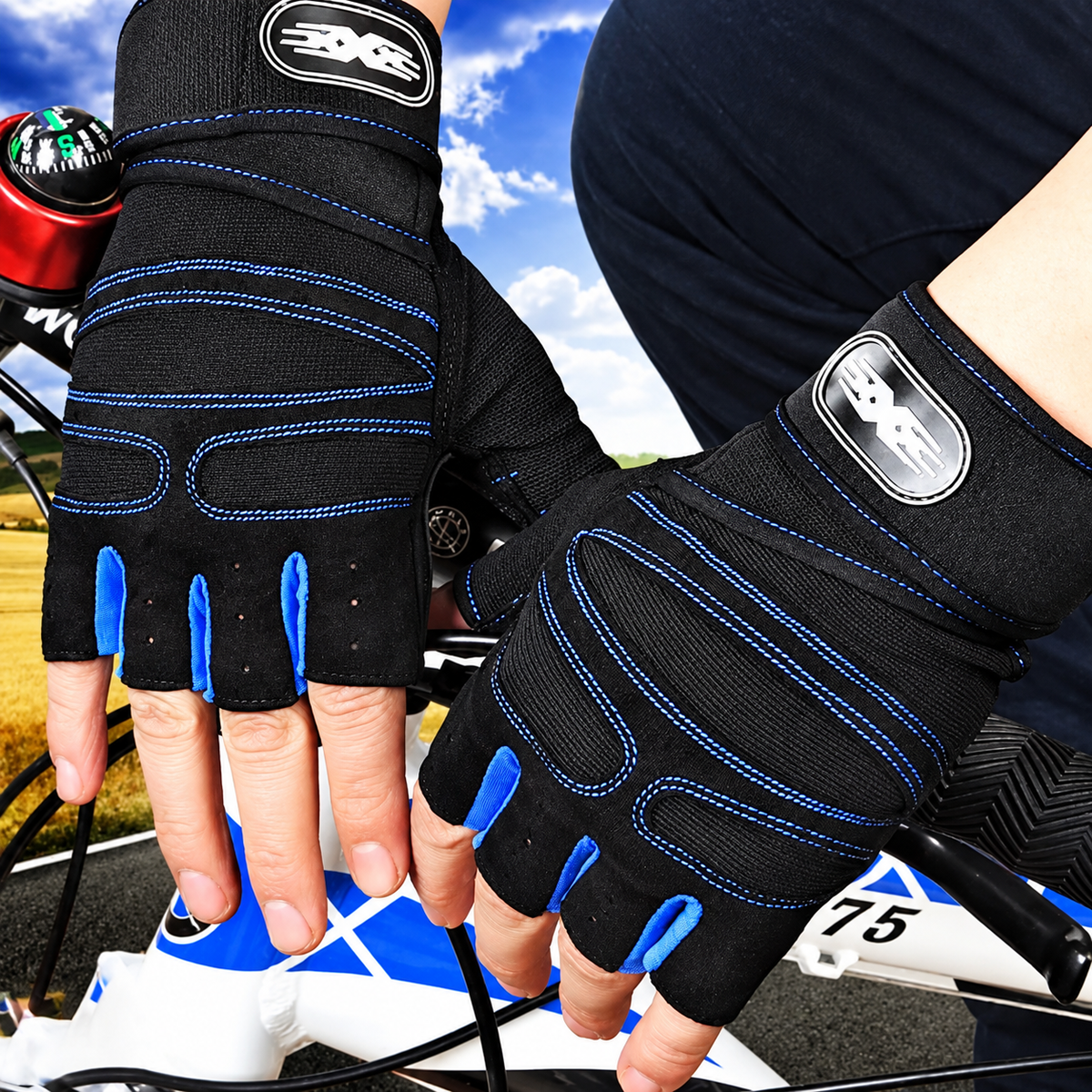 Guantes Deportivos para GYM con Muñequera de Soporte | Unisex.