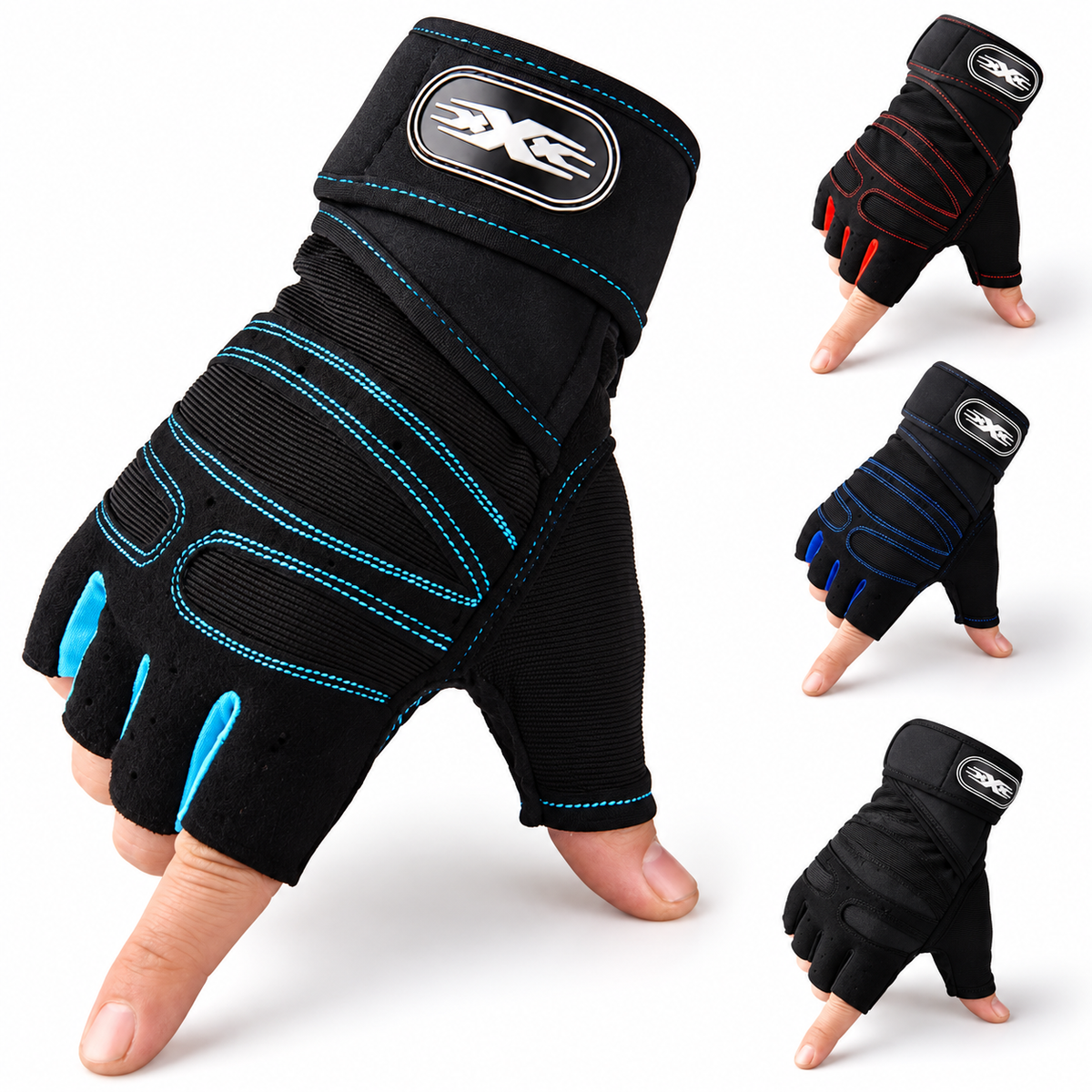 Guantes Deportivos para GYM con Muñequera de Soporte | Unisex.