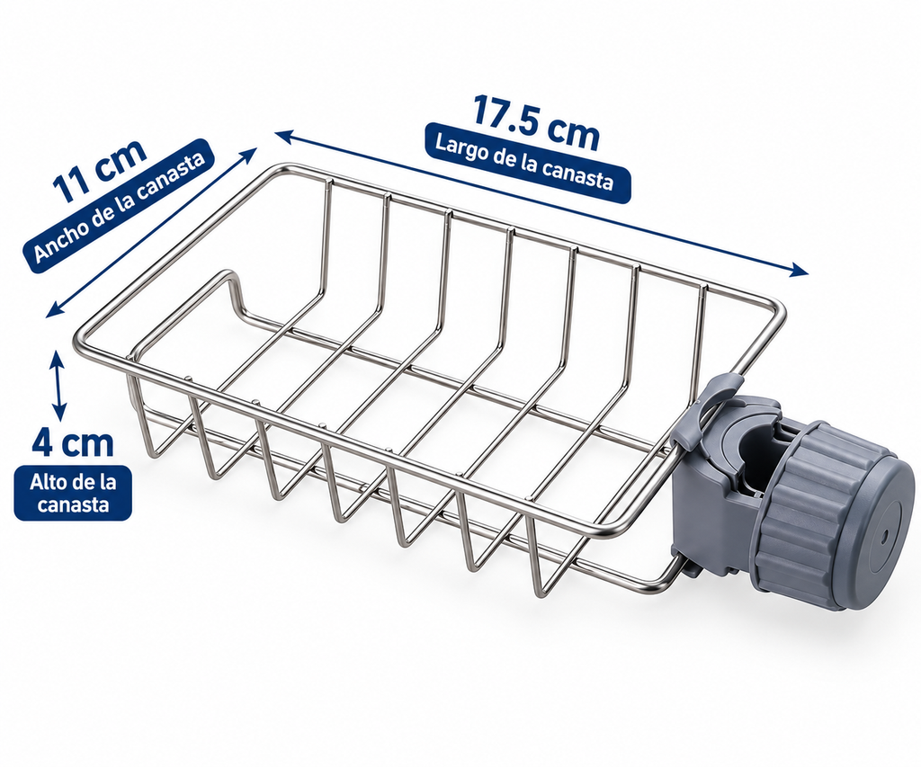 Organizador Escurridor para Grifo de Cocina – Soporte para Esponja y Jabón y Accesorios