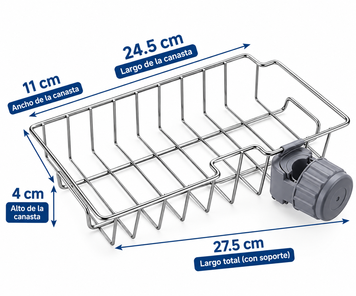 Organizador Escurridor para Grifo de Cocina – Soporte para Esponja y Jabón y Accesorios