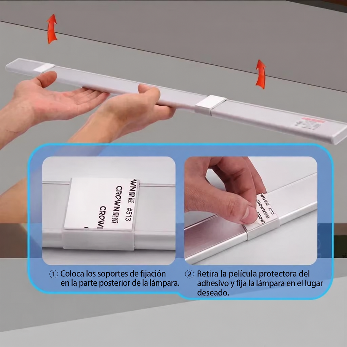 Lámpara LED Recargable con Sensor de Movimiento para Cocina y Clóset – 3 Tonos de Luz