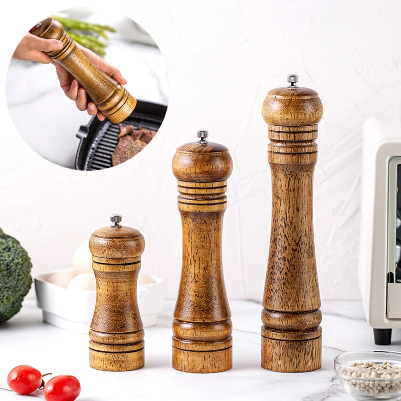 Molino premiun de Madera para sal y pimienta | Ceramica ajustable.