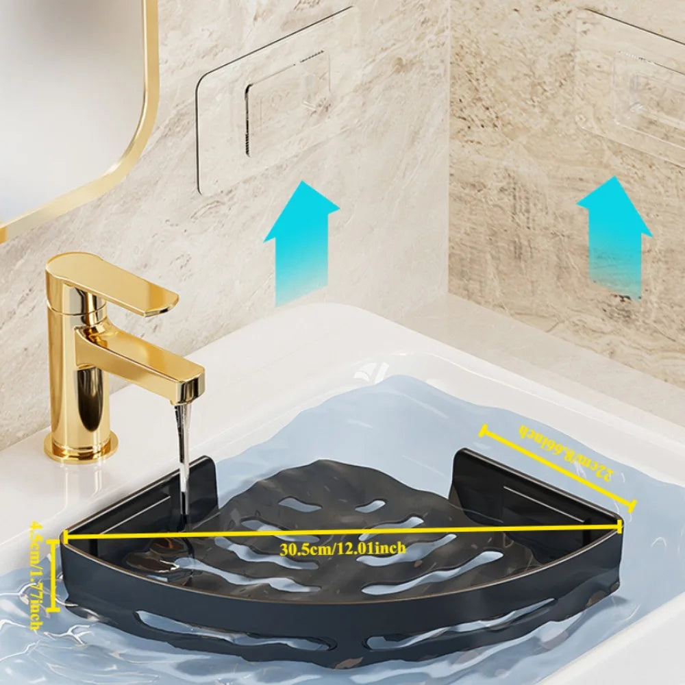 Organizador Esquinero Adhesivo para Baño sin Taladro – 1, 2 o 3 Piezas.