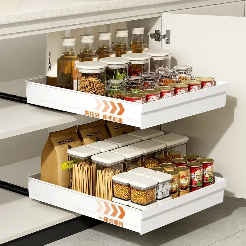 Organizador Extraíble para Cocina sin taladro - Ahorra espacio en Segundos