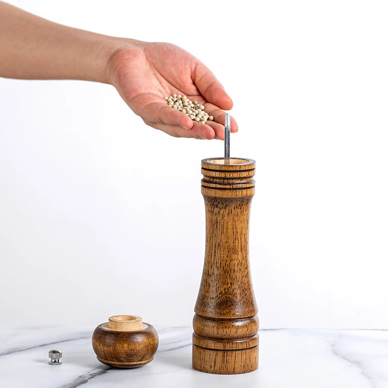 Molino premiun de Madera para sal y pimienta | Ceramica ajustable.