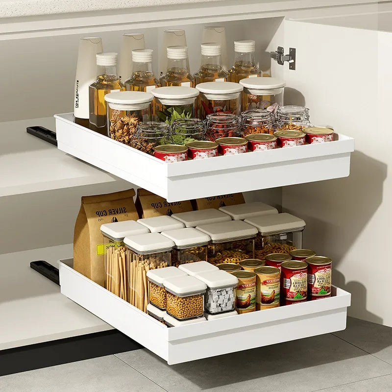 Organizador Extraíble para Cocina sin taladro - Ahorra espacio en Segundos