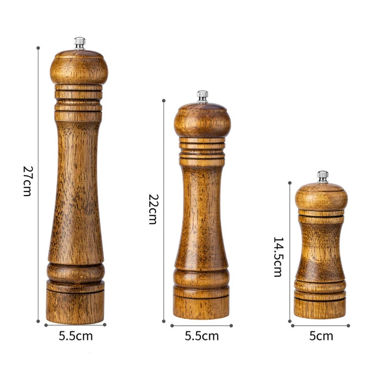 Molino premiun de Madera para sal y pimienta | Ceramica ajustable.