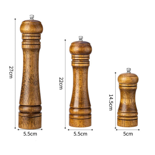 Molino premiun de Madera para sal y pimienta | Ceramica ajustable.