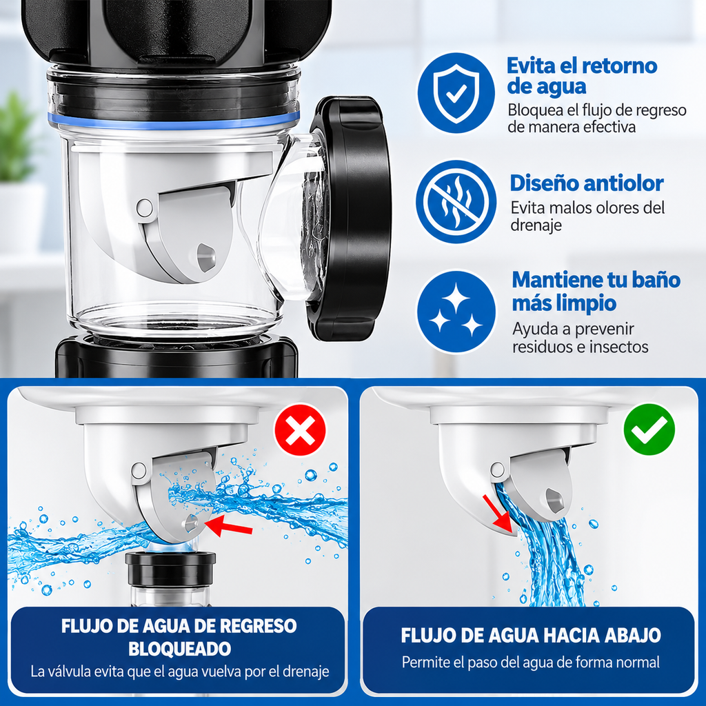 Kit de Desagüe para Lavabo Tipo P con Tapón – Fácil Instalación