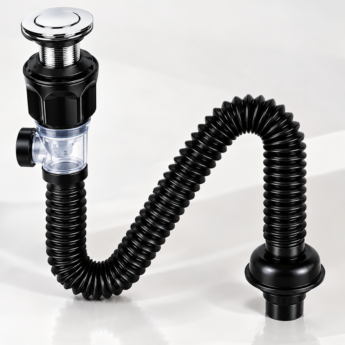 Kit de Desagüe para Lavabo Tipo P con Tapón – Fácil Instalación